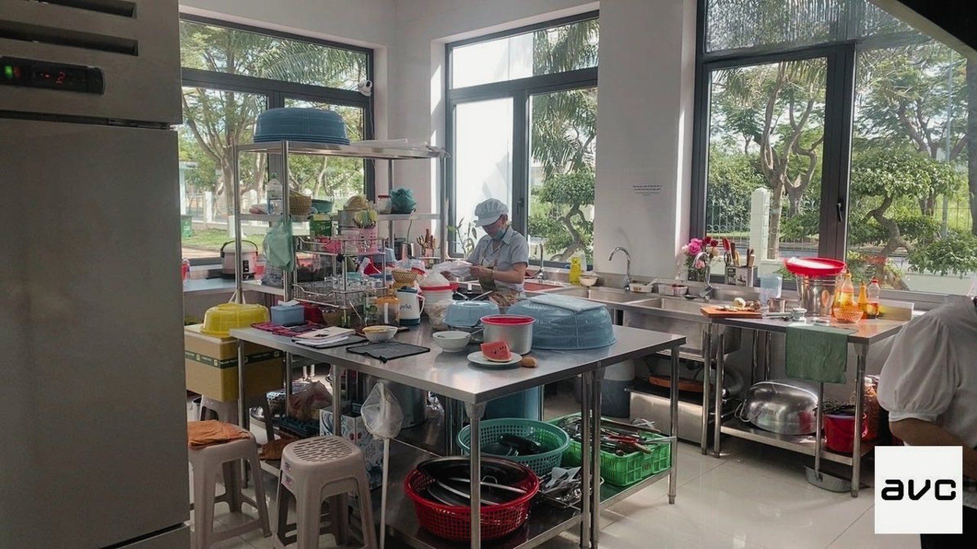 Thong Nhat Steel Canteen — AVC storefront and completed kitchen, Phu My 1 Industrial Park, Phu My, Ba Ria – Vung Tau